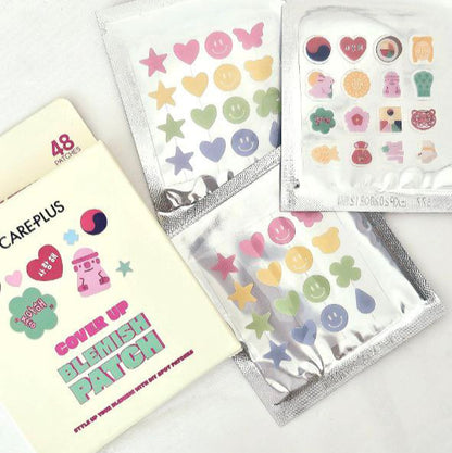 CARE PLUS COVER UP BLEMISH PATCH 48 patches ( K-STYLE PACK 16ea + HAPPY MOOD PACK 32ea )